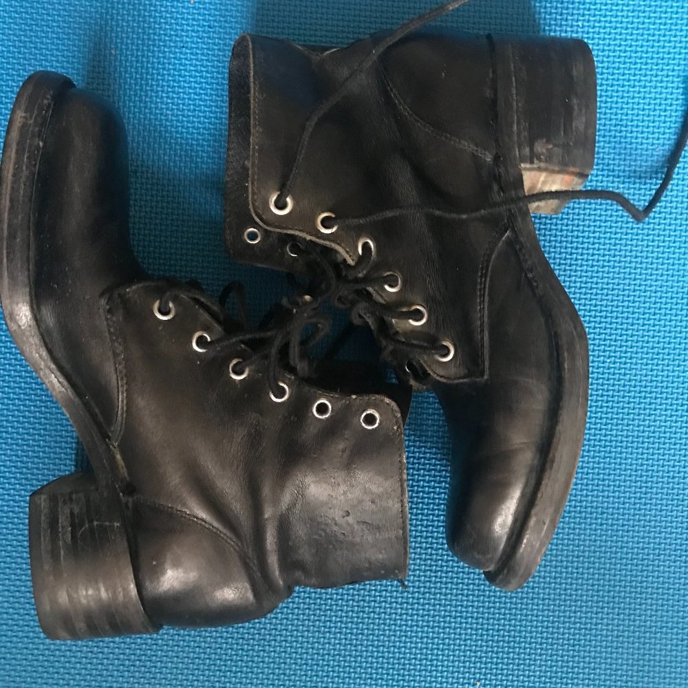 Frye Mid-Calf Lace Up Boots